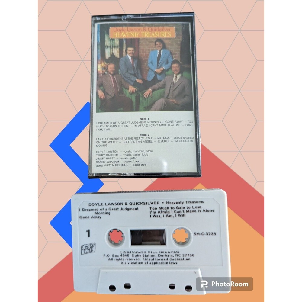 Doyle Lawson & Quicksilver Heavenly Treasures Cassette Tape Vintage 1983 My Rock